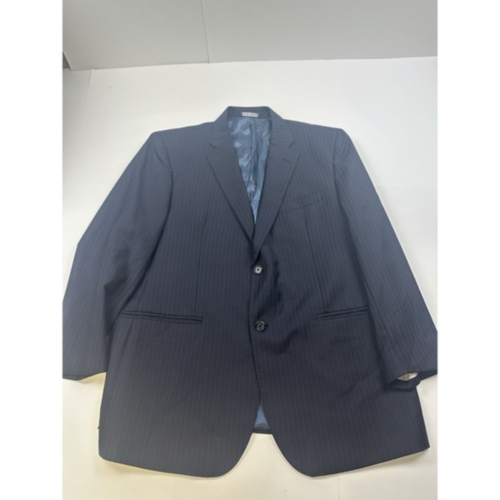 Ermenegildo ZEGNA Mens 44R Wool‎ Navy Pinstripe Suit Coat ITALY